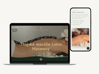 Web pro Thajské masáže Lotus Harmony